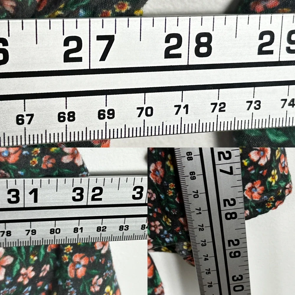 Old Navy Long-Sleeve Lace-Trimmed Floral Print Blouse Womens Sz 4X Bohemian Boho - Picture 12 of 14